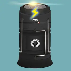 Npot ráp LED Cắm trại đèn lồng Trọng lượng nhẹ không thấm nước năng lượng mặt trời USB có thể sạc lại Survival Bộ dụng cụ cho trong nhà ngoài trời nhà