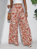 Pantalones de Mujer de Moda Casual, Estilo Europeo, Estampados, Holgados y de Pierna Ancha, Nuevo Estilo Verano 2026