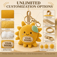 Jouet en peluche personnalisé OEM ODM, animal en peluche, porte-clés, mascotte pour les campagnes de bien-être inspirées des vitamines, cadeau promotionnel