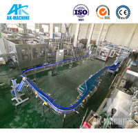 Ligne de production d'eau pure et minérale en bouteille, entièrement automatique, 3 en 1, mini, pour petites entreprises, remplissage et conditionnement