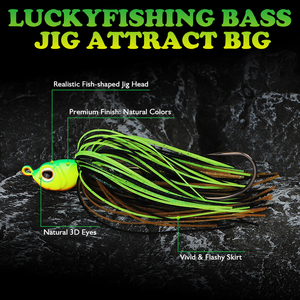 Atacado Iscas Artificiais Rígidas de Silicone para Pesca de Robalo, tipo Swim Jig e Worm, com Anzóis, 7g 10g, 5 Cores, Olhos 3D e Saias de Pesca - Product Image 6