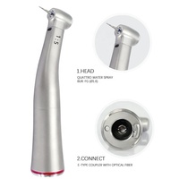 Contre-angle dentaire CP-Z95L à vitesse augmentée 1:5, anneau rouge, fibre optique LED, type basse vitesse, en acier pour la dentisterie