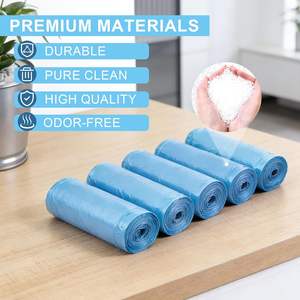 Huamaohengchun - Bolsas de Basura Pequeñas Desechables de LDPE con Cordón, a Prueba de Fugas, Sin Perfume, 100 Unidades, 15 L, Mini Bolsas para Oficina - Product Image 4