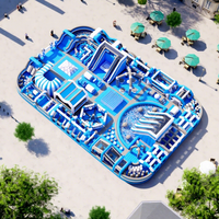 Système de parc gonflable à faible entretien : Zones de rebond durables, modules d'obstacles et attractions de terrain de jeu pour une disponibilité élevée