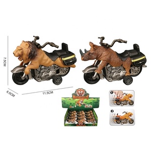 Véhicules jouets en plastique pour enfants de haute qualité, à friction, avec des motifs de dessins animés, de dinosaures, de léopards et de requins - Product Image 1