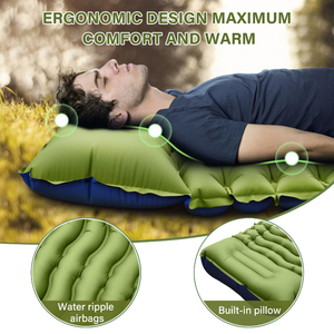 Materassino da Campeggio con Cuscino e Pompa a Pedale Integrata, Tappetino Gonfiabile <span class=keywords><strong>per</strong></span> Campeggio, Trekking, Escursionismo, <span class=keywords><strong>Tenda</strong></span> - Product Image 2