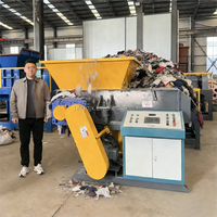Déchiqueteuse hydraulique de fibres de plastique en blocs, broyeur de déchets domestiques, déchiqueteuse de filets de pêche, déchiqueteuse de bois