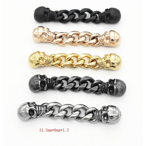 Cadena de cuentas de acero inoxidable yunnique con diseño de calavera de 51.5mm para la fabricación de pulseras, componentes de joyería. - Product Image 1