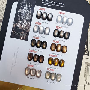 AILANUO เจลทาเล็บคุณภาพสูง ติดทนนาน สีสวยแบบเรซิ่น แคทอาย 10 สี ยอดนิยม สีอำพัน แคทอายเจล สำหรับร้านเสริมสวย - Product Image 4