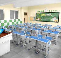 Ensemble de bureau et chaise scolaire moderne en métal et en bois pour étudiants, salles de classe, bureaux, chambres et salons