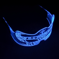 Masque fantôme demi-visage à lumière LED colorée pour hommes femmes accessoires de Concert de musique lumineuse déguisement de fête pour les Festivals d'anniversaire de mariage