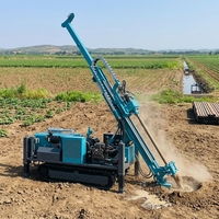 Foreuse mobile diesel pour puits d'eau avec compresseur d'air, diamètre 70-110 mm, profondeur 1200 m, pour l'irrigation agricole en Chine