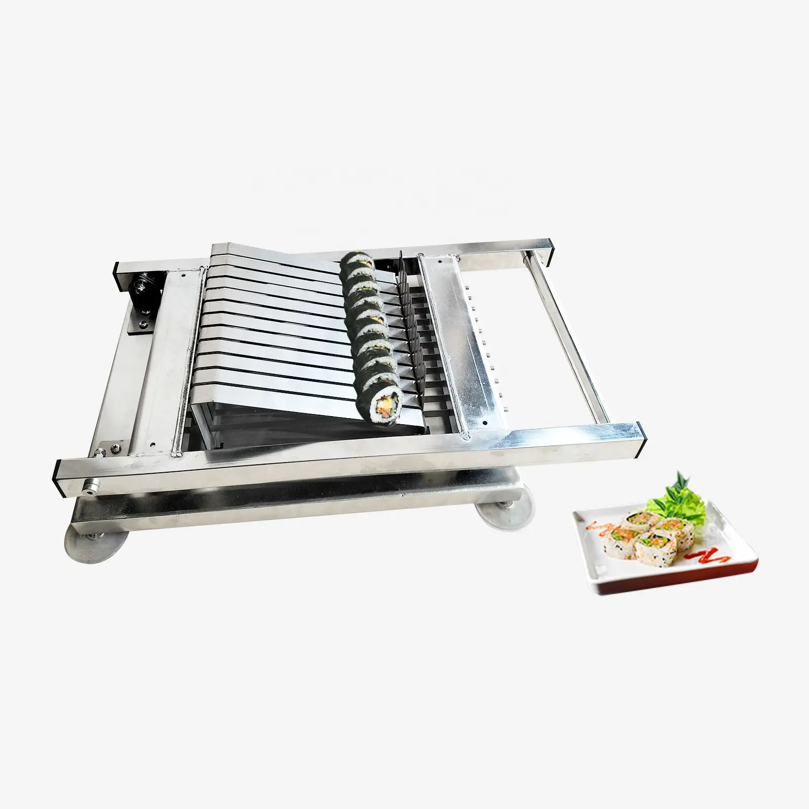 Tagliatrice manuale della taglierina del rotolo di sushi dell'alga dell'acciaio inossidabile 304
