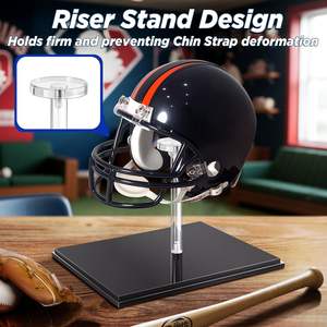 מיני קסדה-תצוגה-נרתיק, מזכרות תצוגה אקרילית תיבת אספנות עם בסיס שחור & מסוכן, <span class=keywords><strong>stackable</strong></span> - Product Image 3