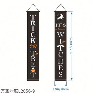 Custom CMYK Printed Hanging <b>Banners</b> with ABS Poles Portable for Halloween Valentine's Day Thanksgiving & Various Festivals - Product Image 3