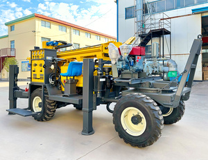 공기 압축기가있는 물 우물 보어 홀 드릴링 장비용 크롤러/바퀴 장착 공압 드릴링 장비 - Product Image 5