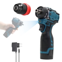Perceuse à main multifonction et tournevis électrique avec fonction réversible, batterie lithium rechargeable 18V pour usage domestique