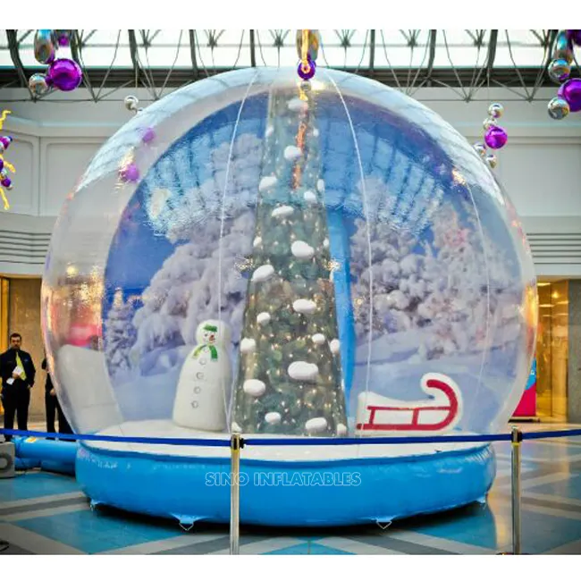 3 metri trasparente gigante blow up gonfiabile globo di neve per la decorazione Di Natale