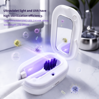 Boîte de désinfection anti-poussière portable, étui de stérilisation UV, stérilisateur LED ultraviolet, étui pour brosse à dents, mini support de désinfection