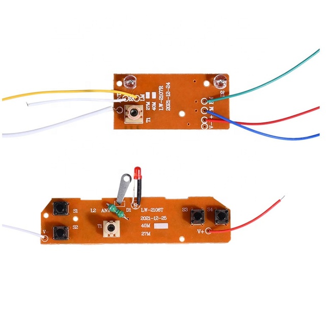4 way function rc car pcb remote transmission and receiving board