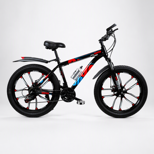 Vélo adulte multi-vitesses 24/26 pouces avec roues intégrées, garde-boue et porte-bouteille pour le cyclisme en extérieur 2400-21 vitesses - Product Image 1