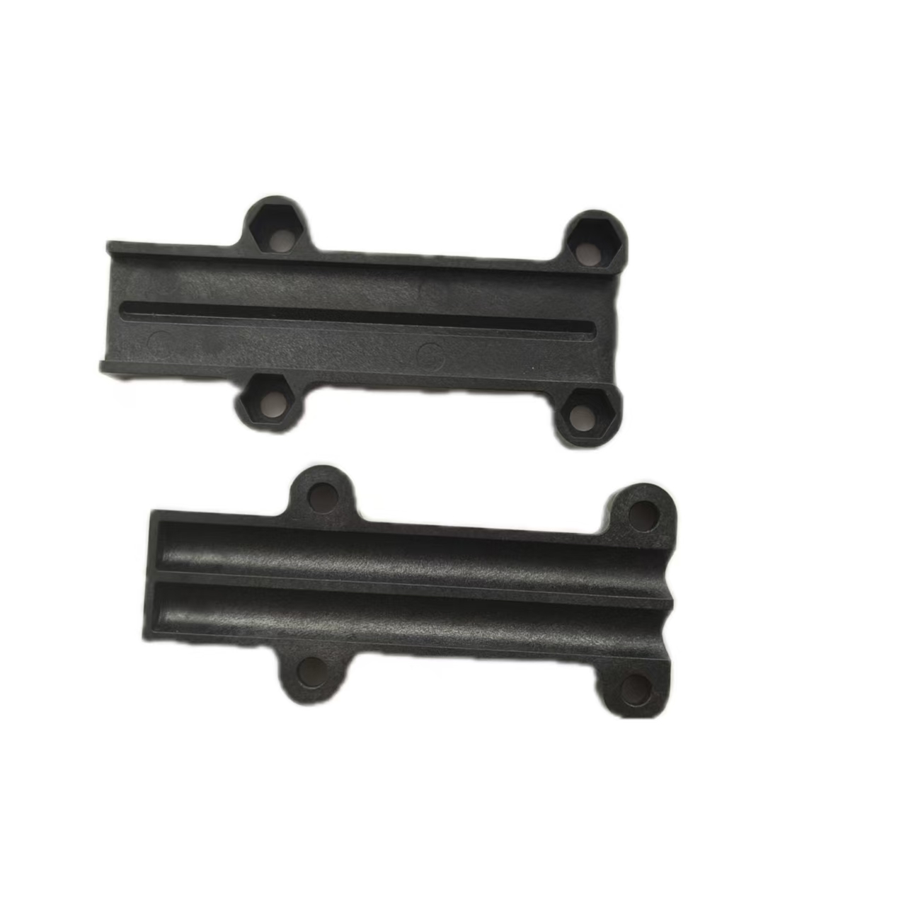 OEM ODM Custom Plastic Injection Molding Service, Black Engineering Plastic Guide Rail Bracket for Industrial Use
