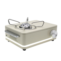 Réchaud de camping portable de haute qualité en gros d'usine, design minimaliste, logo personnalisé, réchaud à cassette pour cadeaux et vente au détail