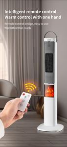 Calentador de Aire con Llama 3D, 3 Velocidades, Control Remoto, Gran Angular, Calefacción PTC, Temporizador, 1000W, Eficiente Energéticamente, Uso Doméstico - Product Image 5
