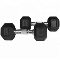 Ensemble de fitness unisexe, haltères réglables en acier et fonte avec revêtement hexagonal en caoutchouc, haltères d'exercice à domicile