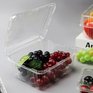 Contenants alimentaires à emporter jetables pour animaux de compagnie écologiques Fruits Légumes BRCGS/Casher Certifié GZW Marque GZ-1000M3 supermarchés - Product Image 1