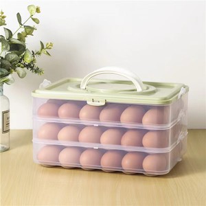 Büyük taşınabilir buzdolabı gıda yumurtaları saklama kutusu 24 yumurta tepsisi mutfak toz geçirmez kapaklı saklama kutusu - Product Image 4