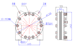 Générateur d'hydrogène de Chine, électrolyseur avec plaque en titane, haut débit de production de H2/O2, certifié CE et ISO9001 - Product Image 6