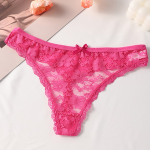 OEM Regalo Sexy <span class=keywords><strong>Encaje</strong></span> Algodón Entrepierna Bragas <span class=keywords><strong>de</strong></span> las mujeres Calzoncillos Cintura baja Cheeky Panty Tanga Ropa interior Panty para dama - Product Image 2
