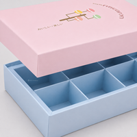 Individuell Bedruckte Starre Geschenkbox mit Deckel und Boden, 6-Fach-Einsatz für Macarons, Kekse, Muffins, Schokolade, Bäckerei-Verpackung