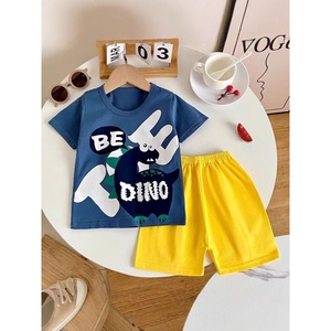 도매 신상 아동복 여름 아동 캐주얼 세트 루즈핏 여아 남아 반팔 베이비 세트 - Product Image 1