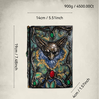 Carnet de notes A5 Shuangluo NAF09 Rétro Européen Renard de la Forêt, Artisanat en résine en relief 3D, Cadeau pour les passionnés de Gothique Médiéval