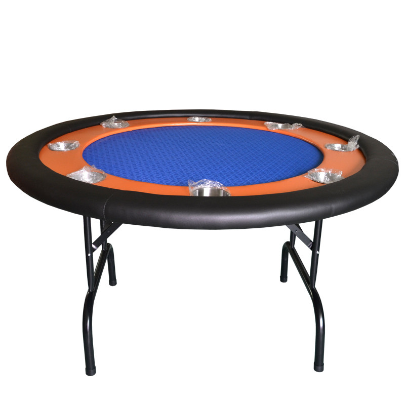 132*132*76cm 4colors Casino Foldable Poker Table Texas Hold'em Baccarat Round Tbale with 8 players