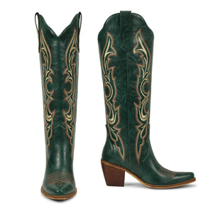 <span class=keywords><strong>Botas</strong></span> <span class=keywords><strong>Altas</strong></span> WETKISS 2026 OEM para el Día del Partido, <span class=keywords><strong>Botas</strong></span> Vaqueras Vintage Bordadas hasta la Rodilla para <span class=keywords><strong>Mujer</strong></span>, <span class=keywords><strong>Botas</strong></span> de Tacón Grueso a la Moda para Dama - Product Image 3