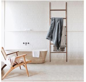 Échelle à couvertures personnalisée pour le salon, support décoratif <span class=keywords><strong>en</strong></span> <span class=keywords><strong>bois</strong></span> à 6 niveaux pour couettes, étagère murale pour chambre à coucher, porte-serviettes rustique - Product Image 6
