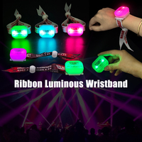 Bracelet lumineux personnalisé avec logo LED, réglable, en sangle de nylon, pour éclairage de fête et de concert
