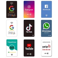 Carte de visite NFC pour les réseaux sociaux (Facebook, TikTok), carte RFID à puce, carte NFC pour les avis Google