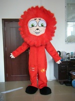 Costumes de mascotte de lion rouge en peluche douce et fine sur mesure pour adultes, thème de Noël, prix de gros