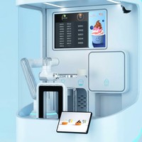 Máquina comercial de helado suave, máquina expendedora robótica de alimentos, máquina de helado suave comercial