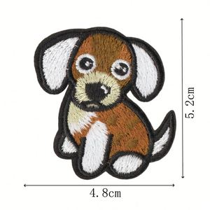 Nouvelle broderie écologique thermocollante avec bordure noire, motifs variés de chiens mignons pour chapeaux d'enfants - Product Image 3