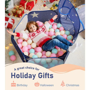 Tente de jeu d'intérieur 3-en-1 pliable et portable pour enfants, avec tunnel et château, pour balles océaniques, maisonnette de jeu pour bébés - Product Image 5