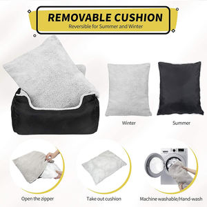 مقعد سيارة فاخر مضاد للماء للكلاب سرير مريح للجرو سرير ناعم للسفر مقعد سيارة للحيوانات الأليفة مع مشبك أمان - Product Image 3