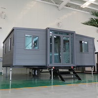 Maison Conteneur Extensible ISO CE de 40 Pieds, Villa Préfabriquée Prête à Vivre avec 3 Chambres, Mini Maison Mobile Portable Préfabriquée