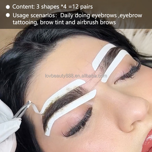 Plantilla Adhesiva Desechable de Plástico para Cejas, Resistente al Agua, para Dar Forma a las Cejas con Aerógrafo - Product Image 3