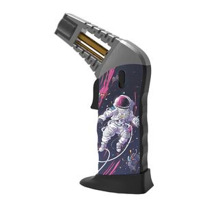 2025 vente chaude puissant Jet flamme conception personnalisée forte cigarette coupe-vent rechargeable torche inclinée briquet - Product Image 1