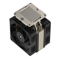 Radiateur LGA3647 carré 4U R97 à caloducs actifs pour CPU, refroidisseur silencieux Golden Leopard pour serveur avec double ventilateurs et dissipateur thermique